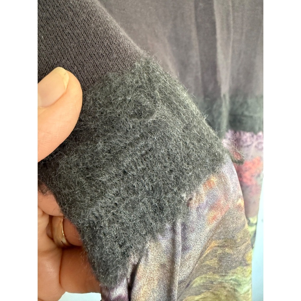 Anthropologie Knitted & Knotted Foliage Empire Cardigan sweater watercolor Small - Picture 13 of 13